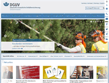Tablet Screenshot of dguv.de